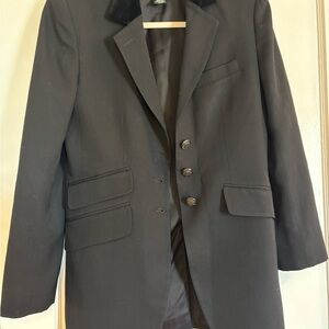 Ralph Lauren Wool Blend Blazer with Velvet Collar